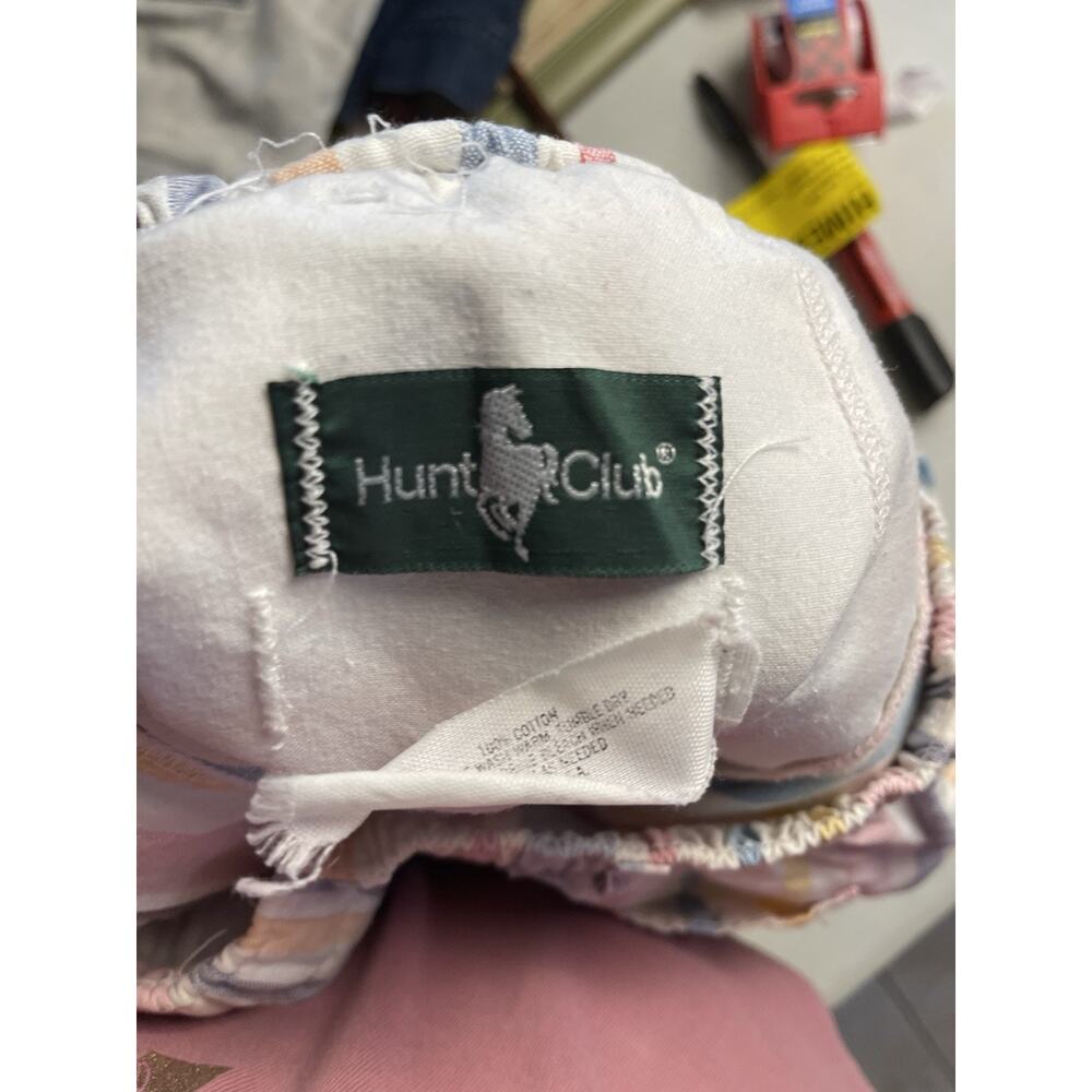 Vintage 90s Hunt Club Pastel Striped Shorts Cotton High Waist Pleated Velcrow Fl - Picture 4 of 5